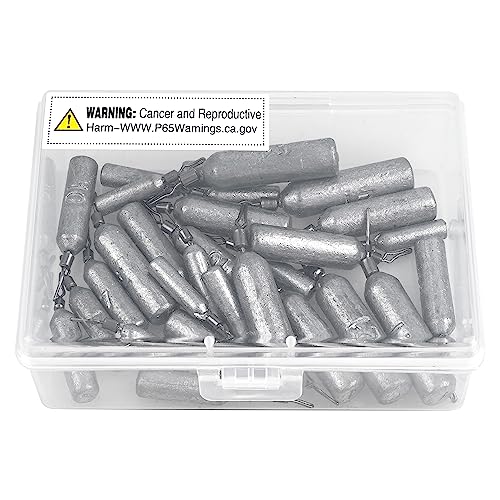Fishing Drop Shot Weights Saltwater Fishing Sinkers Dropshot Fishing Sinker Skinny Pencil Shaped with Barrel Swivels Snagless Sinker Rig Fishing Weights for Freshwater Bass Fishing Lures - style: 3/16oz - 30pcs