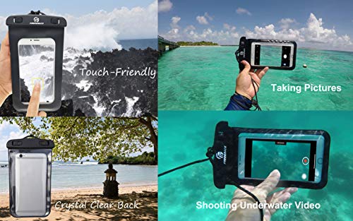 Freegrace Lightweight Floating Dry Bag and Waterproof Phone Case Set, Double Zip-Lock Dry Sack for Water Sports, Rafting, Beach and Camping - color: Green, size: 10L