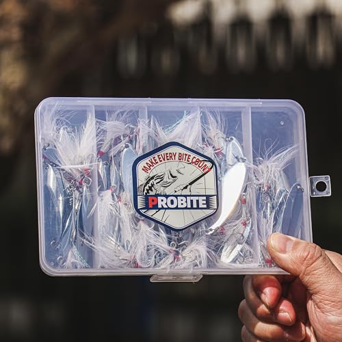 Jigging Spoon Fishing Lures 20/40PCS Kit – Metal Casting Spoon Lure Set with Treble Hooks, Mixed Sizes Spinner Baits for Saltwater & Freshwater Trout, Salmon, Bass - color: Silver, size: Mixed Size 40PCS