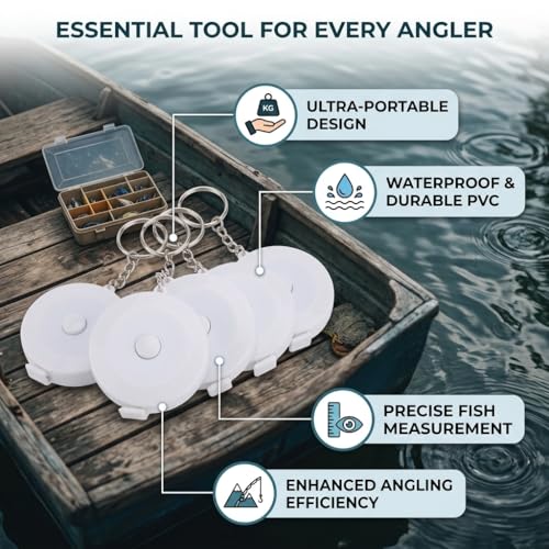 5PCS PVC Waterproof Fish Ruler, Soft and Retractable Measuring Tape Ruler Double-Scaled Fish Measurement Tackle Tool