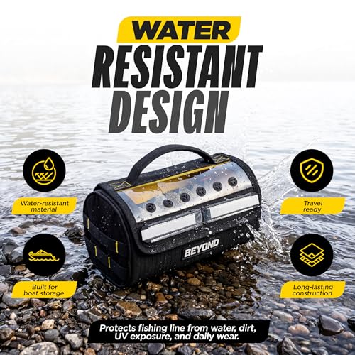 Beyond Fishing Line Storage Bag – Tangle-Free Line Management Bag with Built-In Dispenser, Fishing Spool Bag with Writable ID Panel