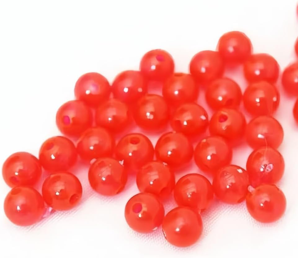Fishing Beads for Catfish,Match with Fishing line,6mm,70/200/500 per Pack - color: red, size: 70pcs
