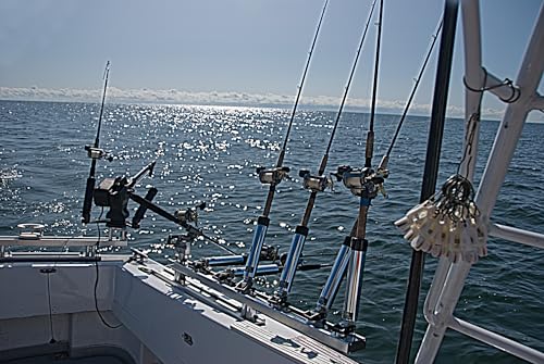 Bert's Custom Tackle Adjustable Rod Holder, Made in The USA - color: Buff Brite