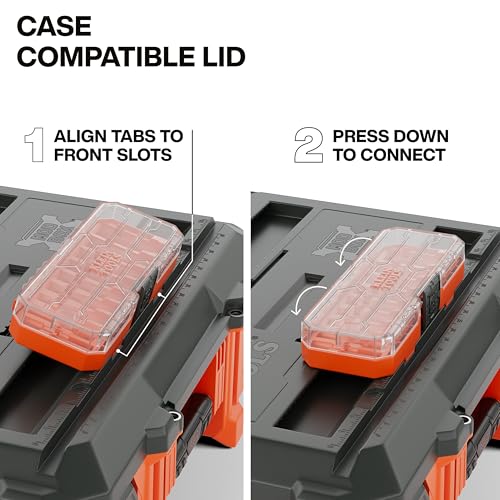 Klein Tools 54300MBX MODbox Small Tool Box, Heavy Duty Organizer with Removable Tray, Water and Debris Resistant, Stackable Module - size: Small