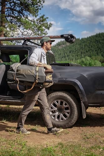 RiverSmith Fly Fishing Wader & Boot Bag – Gear-Roll Wader Bag with Changing Mat, Waterproof Pocket, Rod & Net Storage – Fly Fishing Gear Organizer – Gray Cadmium - color: Gray Cadmium