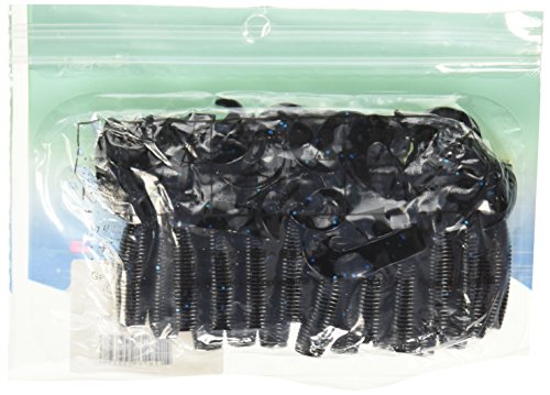 Yamamoto Custom Baits Double Tail Grub Soft Plastic Bait, 20-Pack, Bass Fishing Soft Plastic Lure, Multiple Sizes & Colors - color: BLACK W/ LARGE BLUE FLAKE, size: 5"