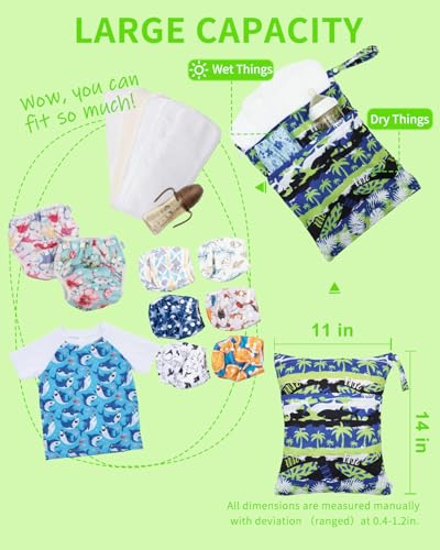 babygoal Hawaii Wet Dry Bags 3 Pack, Waterproof Travel Bags for Swimsuits, Beach, Pool, Gym,Food Storage and Wet Clothes,3LN41-B - color: Boy color 41
