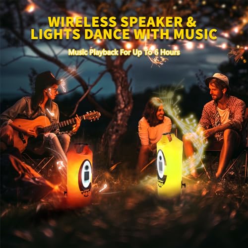 FELICON Waterproof Dry Bag Backpack with Bluetooth Speaker, 10L Roll Top Floating Sack, Solar & USB-C Powered Emergency Charger, RGB Light, Heavy Duty PVC for Kayaking Camping, Yellow - color: Yellow, size: 10L