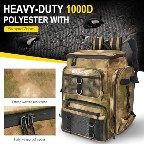 Seaknight Fishing Tackle Backpack (Yellow Camou) - color: Yellow Camou