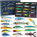 PLUSINNO Fishing Lures - Tackle Box, Bass Fishing Lures for Freshwater and Saltwater, Trout Fishing Gear & Bait, Fishing Gifts for Men,Father - color: Bass/Trout fishing lures-A