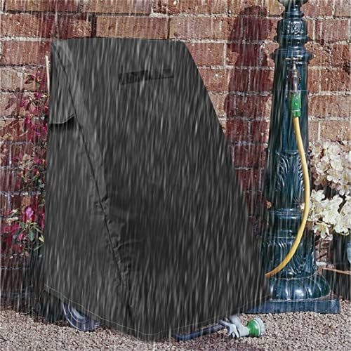 Garden Hose Reel Cover, 420D Oxford Polyester Coated Tarp, 100% Waterproof, All Weather Use, for:Klz,Suncast,OB and More,Black.25.9" x24.8" x 34.6". - size: 25.9" x24.8" x 34.6"