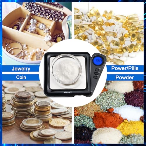 American Weigh Scales Blade Series 200g x 0.01g Digital Pocket Scale 0.01g Accuracy | Precision Mini Scale, Small Digital Gram Scale for Kitchen, Gold, Gems & Coin Scale, Smart Digital & Compact Scale - color: Black, size: 200g x 0.01g