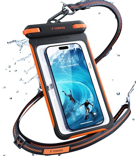 TORRAS IPX8 Waterproof Phone Pouch Floating, Underwater Screen Touchable, Water Proof Case with Lanyard for iPhone 17 Pro Max 16 S26, Cellphone Dry Bag Cruise Essentials 7.0 inch, Black - color: 1 Pack-Black
