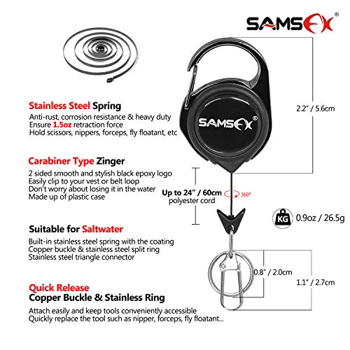 SAMSFX Fishing Knot Tying Tool, Fly Fishing Tippet Cutter, Line Nippers, Fishing Clippers, 2PCS in Pack