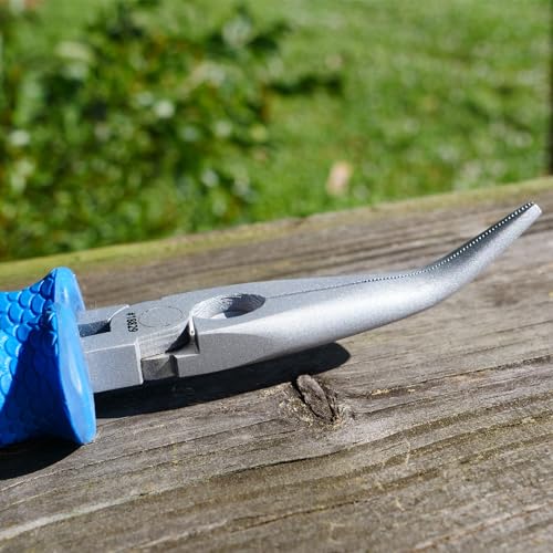 CUDA 8.5" Bent Needle Nose Pliers | Durable Steel Titanium Bonded Fishing Wire, Mono & Fluorocarbon Cutter with Non-Slip Cuda Grips | for Saltwater & Freshwater Use (Pack of 3) - size: One Size (Pack of 3)