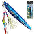 Pristis Angel Wings Vertical Jig, Saltwater Freshwater Fishing Lure for Tuna Grouper Cod Largemouth Striped Bass, Jigging Rod Metal Spoon Speed Pitch Fast Long Casting Sink, Deep Sea Fish - color: Palace blue, size: 2.8oz / 80g