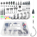Fishing Accessories Kit Organized Fishing Tackle Box Included Hooks, Sinkers Weights, Rubber Bobber, Jigs, Beads, Swivels Snaps, Fishing Gear Kit - color: 85pcs