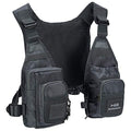 BASSDASH FV08 Ultra Lightweight Fly Fishing Vest for Men and Women Portable Chest Pack - color: Grey
