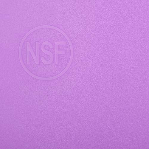 Commercial Purple Cutting Board for Allergens - 18 x 12 Inch Restaurant Approved 1/2" HDPP Plastic, Food Sensitivities and Allergies Color Coded - color: Purple