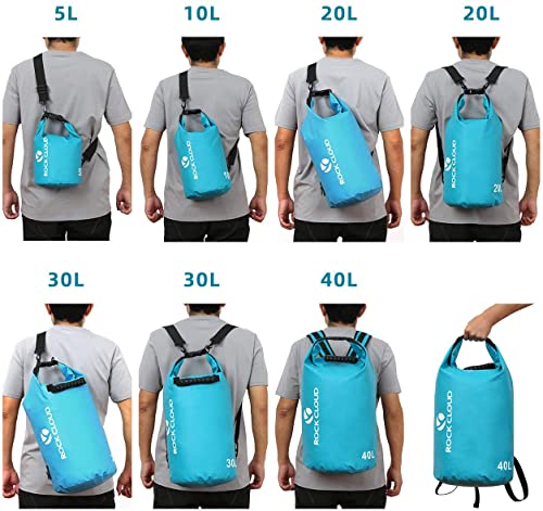 ROCK CLOUD Dry Bag Waterproof 30L Dry Sack for Kayaking Rafting Boating Beach Surfing Swimming Canoe Camping Hiking Fishing Ski, Orange - color: Orange, size: 30L
