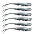 QualyQualy Soft Swimbait Fishing Lures 5PCS 6PCS Jerk Shad Minnow Drop Shot Lure Bass Bait Shad Lure Soft Jerkbait for Bass Trout Pike Walleye Crappie 2.95'' 3.93'' 4.72'' - color: A-4#, size: 2.95" - 6Pcs
