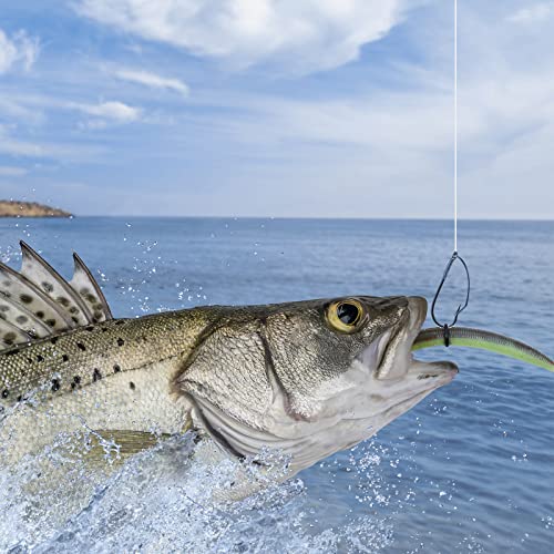 Sumind Weedless Wacky Rig Hooks Bass Carbon Steel Fishing Hooks for Wacky Rigging Worm Lure Baits - size: 3/0