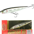 LUCKY CRAFT Gunfish 95NF Top Water Bass Fishing Lures, 4” Floating Lure with Cupped Mouth, Freshwater Trout and Bass Lures Fishing Gear, Accessories for Tackle Box - color: 419 BP Golden Shiner