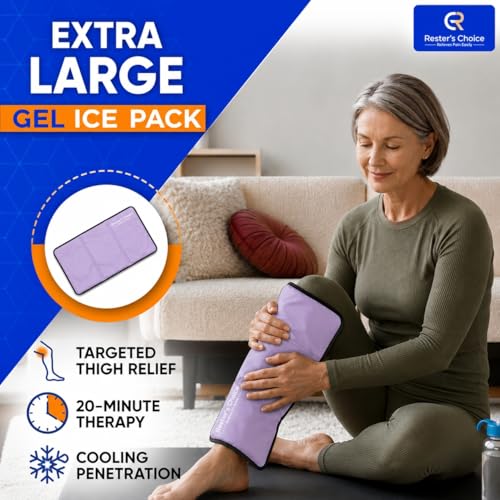 Rester's Choice Extra-Large Gel Ice Pack (13" x 21.5") - Reusable, Flexible, Durable - Ideal for Back, Shoulder, Knee (Lavender, 1 Pack, X-Large) - color: Lavender, size: 13x21.5 Inch (Pack of 1)