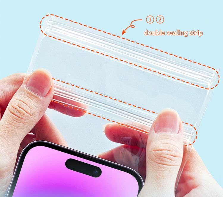 1PCS Waterproof Phone Case - Universal Fit for iPhone 14/13/12 & Android Phones - Submersible Up to 100ft for Kayaking, Fishing, Rain,etc.(Black/White/Pink) (White) - color: White