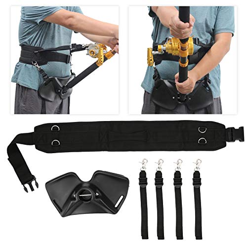 Fishing Belt Rod Holder, Adjustable Fish Fighting Belt Waist Rod Support Holder Stand Up Fish Fighting Rod Holder for Fishing Accessories