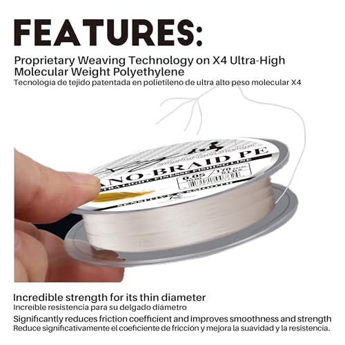 Ultra Slim Braided PE Fishing Line, Strong Knot Strength, Deign for Ultra Light Freshwater Fishing, Come with 3lb Test or 5lb Test, 170Yds Each Spool - color: White, size: 0.05mm-5Lbs