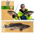 Foldable Fish Cleaning Board with Clamp - Extra Large 32"x 12"Fish Cutting Board - Non-Slip Surface, Portable Fish Measuring Board - Ideal Gift for Anglers and Outdoor Enthusiasts