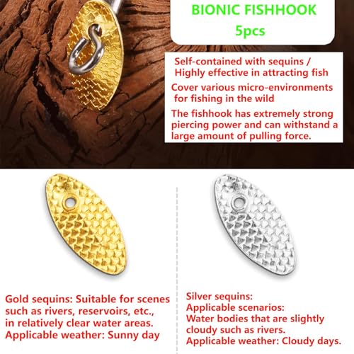 Fly Fishing Lures Kit Fishing Fly,Fly Fishing Kit Fly Fishing Lures,Handmade Lures Assortment Kit Artificial Bait Hooks for Bass Trout Salmon Fishing,Suitable for Freshwater and Saltwater - size: Green fly