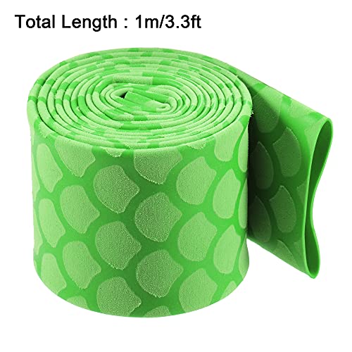 uxcell Heat Shrink Wrap Tubing Sleeve for Fishing Rod Grips Handle, 41mm Flat 3.3ft 2:1 Rate Green
