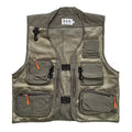 Men Mesh Breathable Multi-Pocket Vest Outdoor Travelers Fly Fishing Photography - color: Green, size: Large