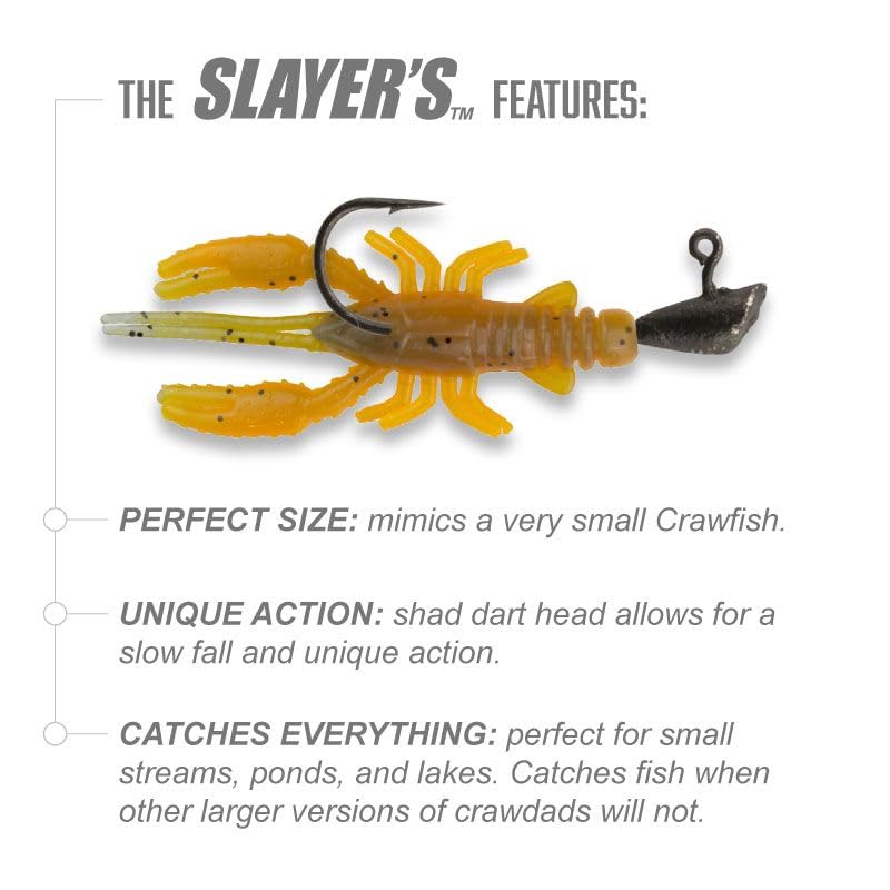 Arms Family Homestead Slayer Kit - 36 Piece Crawfish Imitation Fishing kit - Perfect for Creeks and Ponds -Made in The USA