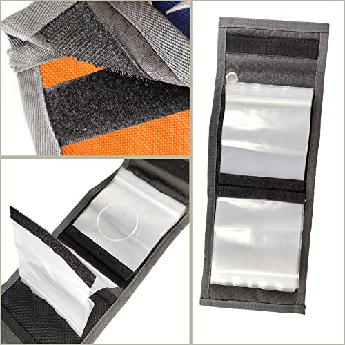 EUPHENG Fly Fishing Leader Wallet – 10 Clear Pockets Expandable Tippet Line Organizer | Secure Storage for Carp/Catfish Rigs & Fly Leaders - color: Orange