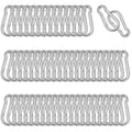 60PCS M4 Heavy Duty Carabiner Clip, 1.57Inch Snap Hook Quick Link Small Carabiner Clips,Spring Link Buckle for Fishing Camping Hammock Dog Leashes-110LBS Holding Capacity (Silver) - color: Silver, size: 60PCS-M4