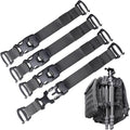 Molle Tactical Backpack Straps 24" Adjustable, Rush Tier System Molle Accessories for Military Assault Backpack Army Rucksack Attachment Nylon Compression Tie Down Strap for Tripod Gear, Sleeping Bag - color: Black 4Packs, style: Style B