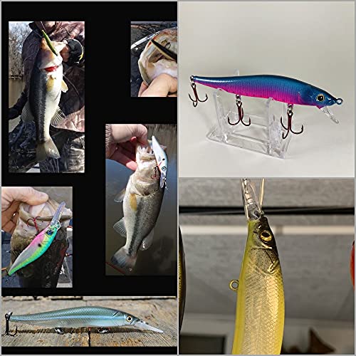 10 Blank Unpainted Minnow Crankbait Topwater Lipless Jerkbait Fishing Lures V3 - color: UPM817P10