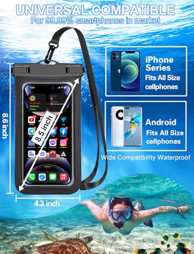 Famoby 8 Pack Multicolor Waterproof Phone Pouch, Cell Phone Waterproof Case Dry Bag,Protection Level: IP68,Beach Cruise for iPhone,Samsung,and More,Lanyard Included,(Fits Up to 8.3"),Multicolor 8 Pack - color: Multicolor 8 Pack
