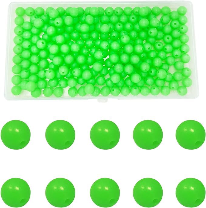 Fishing Beads for Catfish,Match with Fishing line,6mm,70/200/500 per Pack - color: green, size: 200pcs