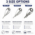 50PCS Fishing Rod/Pole Replacement Stainless Steel Tip Tops Repair Kits for Surf,Spinning, Casting - color: B-CRT 50PCS