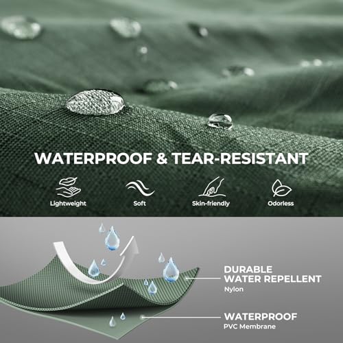 Calamus WaveWalker Fishing Waders for Men & Women, 100% Waterproof PVC Waders with Slip-Resistant Boots, Tear-Resistant Nylon - color: Military Green, size: 11