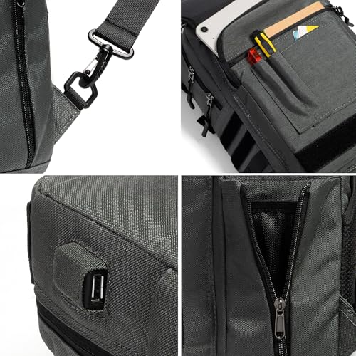 NICGID Tactical Sling Bag Pack Military Rover Shoulder Sling Backpack EDC Molle Assault Range Bag - color: Grey-808-1, size: 13.3 inch