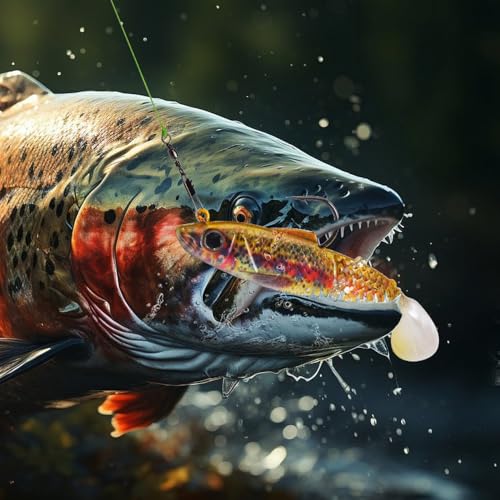 Fishing Soft Plastic Lures - Pre-Rigged Soft Fishing Lures - Great Action Swimbaits with Spinner - Fishing Gear for Bass Trout Walleye, Crappie Fishing Jigs Bait - color: 5PCS-5.1",1.25oz