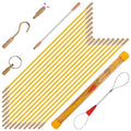 22FT Fiberglass Running Electrical Wire Cable Pulling Fish Tape kit in a Carrying Case Through Wall Cable Snake Rods Electrical Tools Kit with Different Attachments - size: 22FT-16 Rods