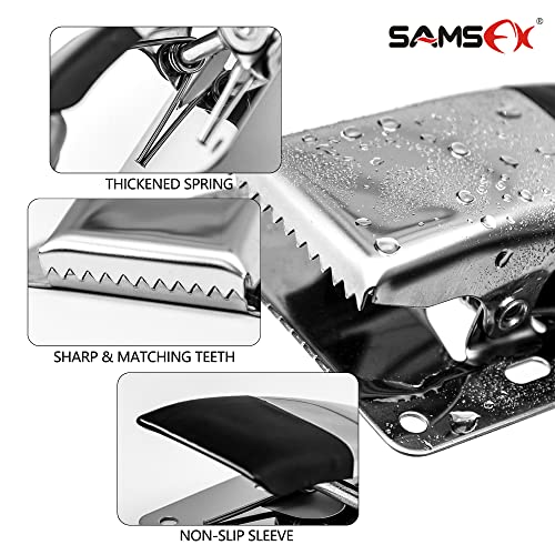 SAMSFX Fish Cleaning Board Tools Fillet Clamp w/Screws Deep-Jaw Fish Tail Clip Board for Scaling Table Bait (Fish Clamps with Black Grip) - color: Fish Clamp with Black Grip
