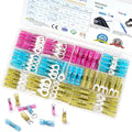 TICONN 120Pcs Heat Shrink Wire Connectors, Waterproof Automotive Marine Electrical Terminals Kit, Crimp Connector Assortment, Ring Fork Spade Butt Splices - style: 120PCS Combo