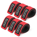 DONQL Fishing Pole Straps Belt Fishing Rod Ties Stretchy Rod Straps Fishing Rod Belt Holders for Casting Rods (3Colors,6Pcs) - color: Red-6pcs